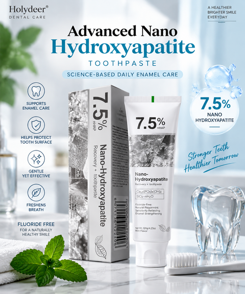 Holydeer 7.5% nHAP Nano Hydroxyapatite Toothpaste | Advanced Enamel Care for Stronger, Healthier Teeth