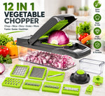 12-in-1 Vegetable Chopper | Multi-Function Food Slicer, Dicer & Cutter for Fast Kitchen Preparation