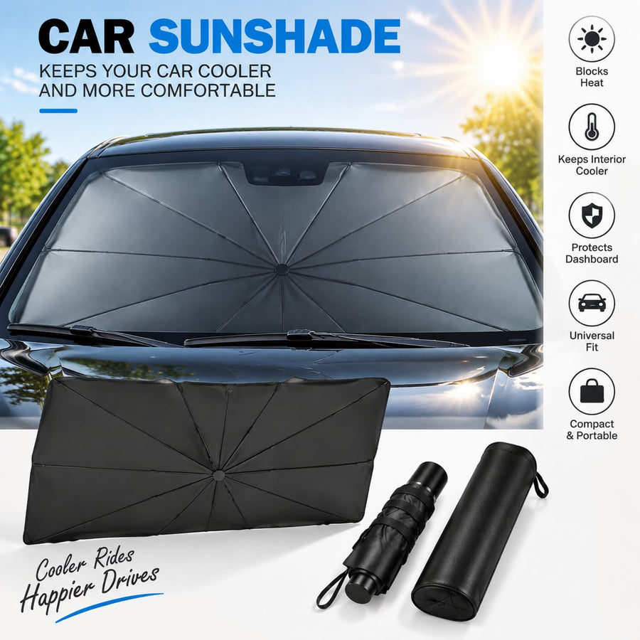 Car Sunshade Umbrella | Foldable Windshield Sun Shade for Heat & UV Protection