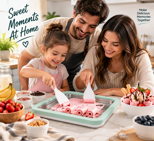 Ice Cream Roll Maker Tray | Stainless Steel Frozen Yogurt & Dessert Making Plate