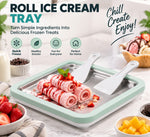 Ice Cream Roll Maker Tray | Stainless Steel Frozen Yogurt & Dessert Making Plate
